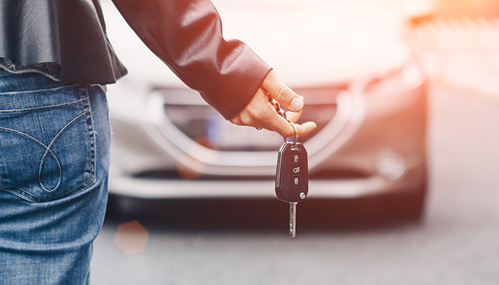 Keys and car