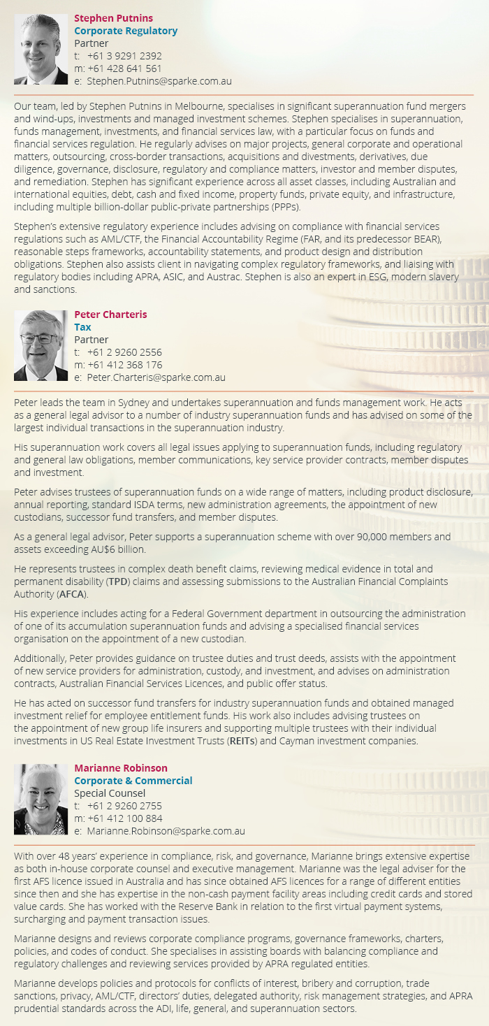 Updated bio for Superannuation web page